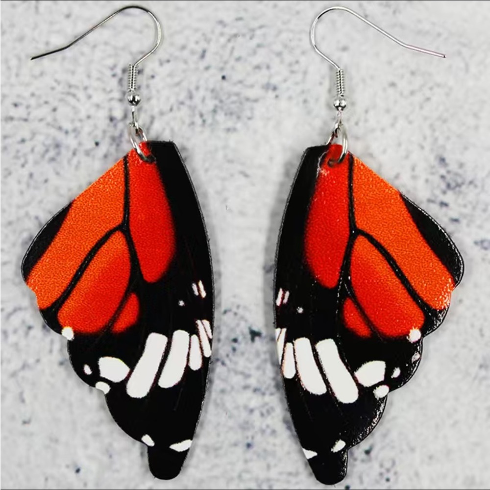 Butterfly wing earrings - Picture 4 of 6